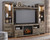 Trinell - Brown - 4-Piece Entertainment Center with Electric Fireplace (W446W8) by Ashley