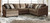 Graftin - Teak - 3-Piece Sectional with Chaise (91102S1) by Ashley