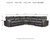 Samperstone - Gray - 5-Piece Power Reclining Sectional (55203S1) by Ashley