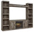 Wynnlow - Gray - 4-Piece Entertainment Center with Electric Fireplace (EW0440W8) by Ashley