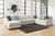 Huntsworth - Dove Gray - 5-Piece Sectional with Chaise (39702S5) by Ashley