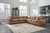 Emilia - Caramel - 5-Piece Sectional (30901S4) by Ashley