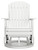 Hyland wave - White - Outdoor Swivel Glider Chair (P111-820) by Ashley