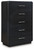 Rowanbeck - Black - Chest of Drawers (B821-46) by Ashley