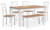 Gesthaven - Natural/White - Dining Table with 4 Chairs and Bench (Set of 6) (D398-325) by Ashley