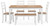 Gesthaven - Natural/White - Dining Table with 4 Chairs and Bench (Set of 6) (D398-325) by Ashley
