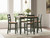 Gesthaven - Natural/Green - Counter Height Dining Table and 4 Barstools (Set of 5) (D401-223) by Ashley