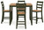 Gesthaven - Natural/Green - Counter Height Dining Table and 4 Barstools (Set of 5) (D401-223) by Ashley