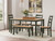 Gesthaven - Natural/Green - Dining Table with 4 Chairs and Bench (Set of 6) (D401-325) by Ashley