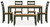 Gesthaven - Natural/Green - Dining Table with 4 Chairs and Bench (Set of 6) (D401-325) by Ashley