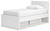 Onita - White - Twin Panel Platform Bed with 1 Side Storage (EB9630B10) by Ashley