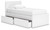 Onita - White - Twin Panel Platform Bed with 1 Side Storage (EB9630B10) by Ashley