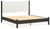 Cadmori - Black/White - King Upholstered Panel Bed (B2616B8) by Ashley