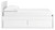 Onita - White - Full Panel Platform Bed with 1 Side Storage (EB9630B11) by Ashley