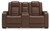High Impact - Tobacco - Power Reclining Loveseat with Console (U1060118) by Ashley