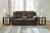 Frohn - Chocolate - Reclining Loveseat with Console (3740794) by Ashley