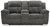 Frohn - Graphite - Reclining Loveseat with Console (3740694) by Ashley