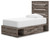 Graystorm - Brown Gray - Twin Panel Bed with Storage (PCB2405B19) by Ashley