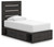 Hollivern - Dark Gray - Twin Panel Bed with Storage (PCB2108B18) by Ashley