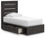 Hollivern - Dark Gray - Twin Panel Bed with Storage (PCB2108B18) by Ashley