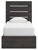 Hollivern - Dark Gray - Twin Panel Bed with Storage (PCB2108B18) by Ashley