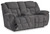 Foreside - Charcoal - Reclining Loveseat with Console (3810494) by Ashley