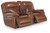 Healy Pier - Chocolate - Power Reclining Loveseat with Console (U1120418) by Ashley