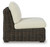 Kimora - Beige/Dark Brown - Outdoor Armless Chair with Cushion (P711-846) by Ashley