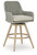 Seton Creek - Beige/Gray - Outdoor Bar Height Barstool with Cushion (Set of 2) (P798-130) by Ashley