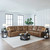 Callihan - York Butternut Leather - 6 Piece Sectional (7018BU-UPH-6PCSEC) by Liberty Furniture Callihan - York Butternut Leather - 6 Piece Sectional (7018BU-UPH-6PCSEC) by Liberty Furniture