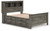 Frandern - Gray - Full Bookcase Panel Bed with Storage (B4480B9) by Ashley