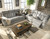 Mitchiner - Fog - Reclining Sofa with Drop Down Table (7620489) by Ashley