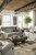 Mitchiner - Fog - Reclining Sofa with Drop Down Table (7620489) by Ashley