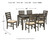 Rokane - Brown - Dining Table and Chairs (Set of 7) (D397-425) by Ashley