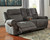 Austere - Gray - Reclining Loveseat with Console (3840194) by Ashley