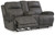 Austere - Gray - Reclining Loveseat with Console (3840194) by Ashley