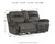 Austere - Gray - Reclining Loveseat with Console (3840194) by Ashley