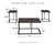 Airdon - Bronze Finish - Table (Set of 3) (T194-13) by Ashley