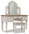 Realyn - Two-tone - Vanity and Mirror with Stool (B743-22) by Ashley