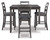 Bridson - Gray - Counter Height Dining Table and Bar Stools (Set of 5) (D383-223) by Ashley