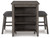 Caitbrook - Gray - Counter Height Dining Table and Bar Stools (Set of 3) (D388-113) by Ashley