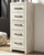 Cambeck - Whitewash - Narrow Chest of Drawers (B192-11) by Ashley