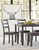 Bridson - Gray - Dining Table and Chairs with Bench (Set of 6) (D383-325) by Ashley