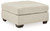 Falkirk - Parchment - Oversized Accent Ottoman (8080608) by Ashley