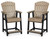 Fairen Trail - Black/Driftwood - Outdoor Counter Height Bar Stool (Set of 2) (P211-124) by Ashley
