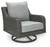 Elite Park - Gray - Outdoor Swivel Lounge with Cushion (P518-821) by Ashley