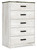 Shawburn - Whitewash/Charcoal Gray - Chest of Drawers (EB4121-245) by Ashley