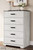 Shawburn - Whitewash/Charcoal Gray - Chest of Drawers (EB4121-245) by Ashley