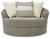 Creswell - Stone - Oversized Swivel Accent Chair (1530521) by Ashley