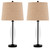 Travisburg - Clear/Black - Table Lamp (Set of 2) (L430814) by Ashley